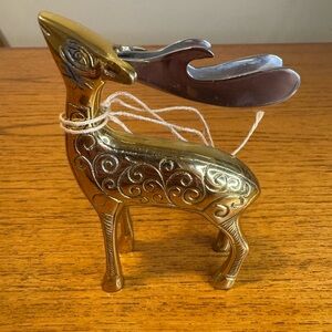 Vintage brass stag, Reindeer Holiday Decor bottle opener